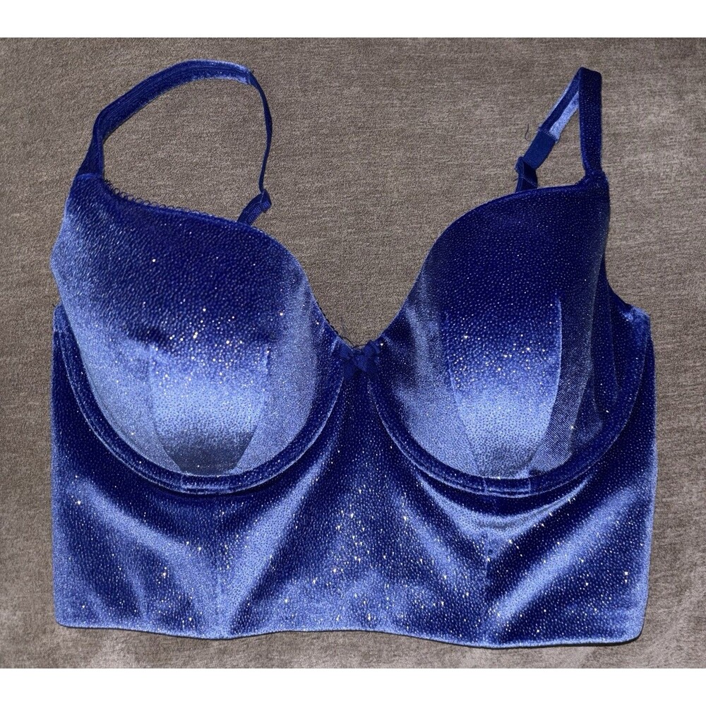 Victoria’s Secret Body By Victoria Lined Sparkly Longline Demi Bra 34DD